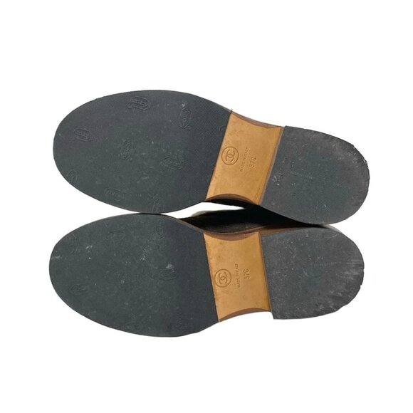 CHANEL - Dark Brown Brown Suede Wool Women's Boots 624-050925 - Picture 6 of 8